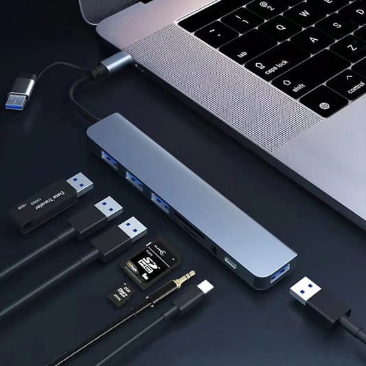 8-in-2 USB-C Docking Station – Full Laptop Setup Instantly